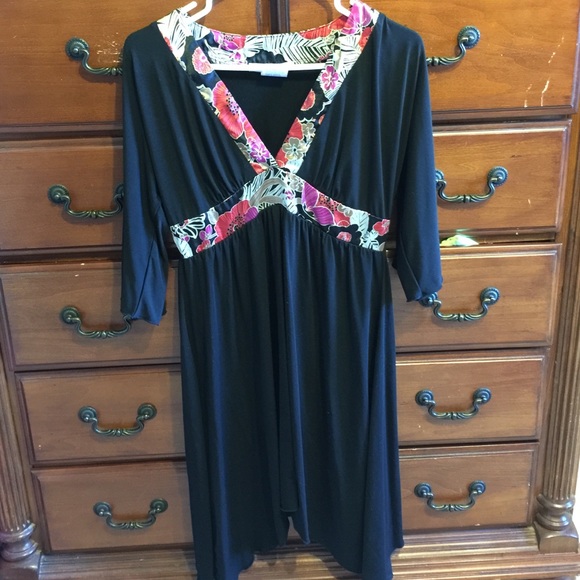Kimono style black dress