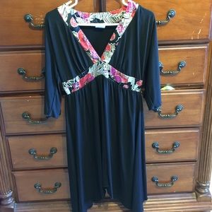 Kimono style black dress