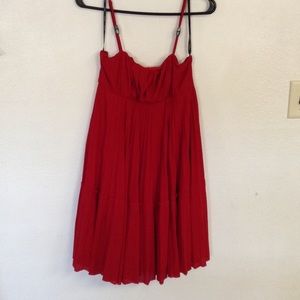 Short red dress