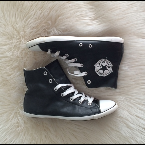 Leather converse all star