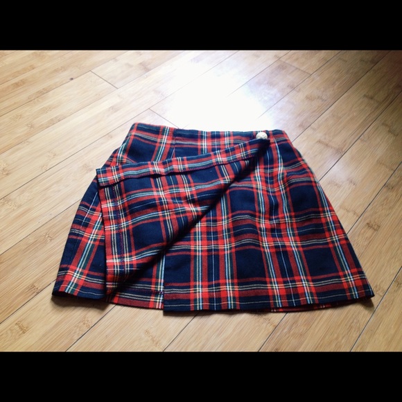 SALE! Vintage Plaid Wrap Skirt