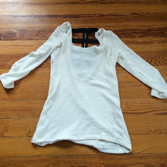 Long Sleeve White Sweater from Charlotte Russe