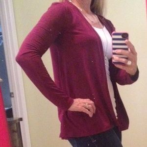 Old Navy cardigan, garnet