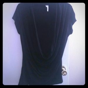Draped Black Top