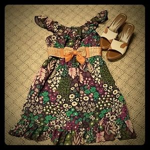 Twenty one multi purple flower dress