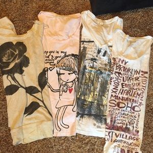 Tee bundle + b/w amour + love shirt