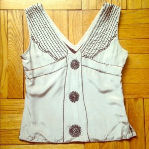 Art Deco silk shell top!