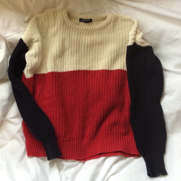 Tri color fishermen sweater