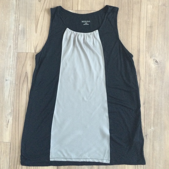 Black & Gray Sleeveless Top