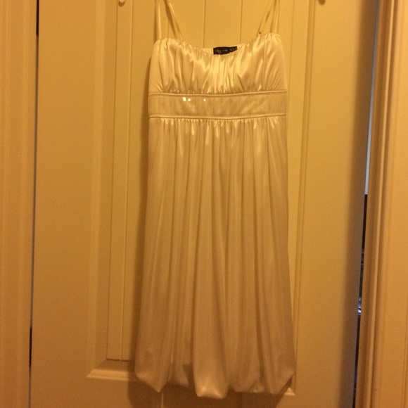 Silky White Party Dress