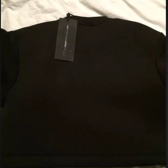 Alexander Wang X H&M Black Scuba Crop Sweatshirt - Picture 3 of 4