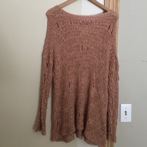 pink knitted sweater