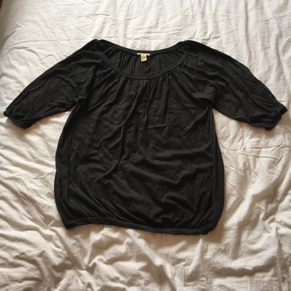 Korean-style Grey Top