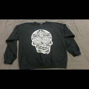 Black Rude sugar skull pullover