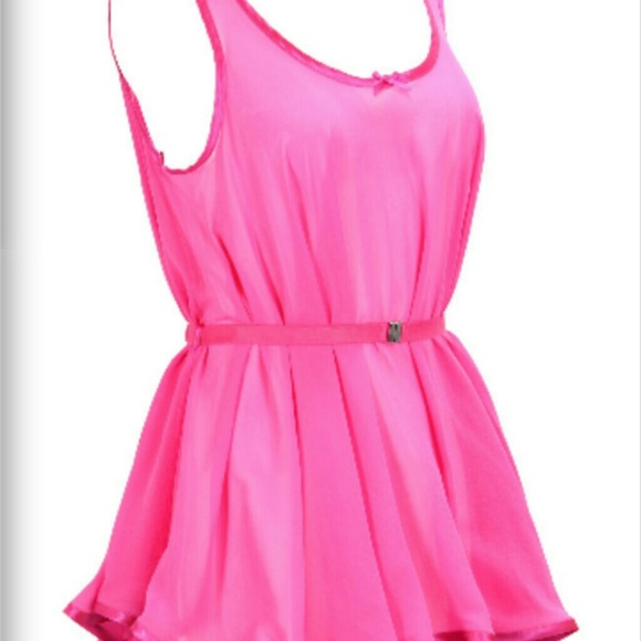 Pink chiffon top