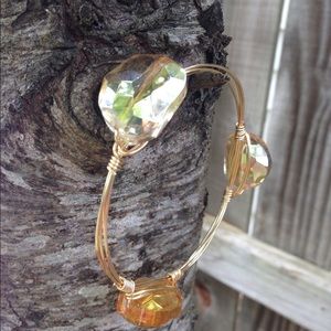 Wire wrapped bangle bracelets handmade.
