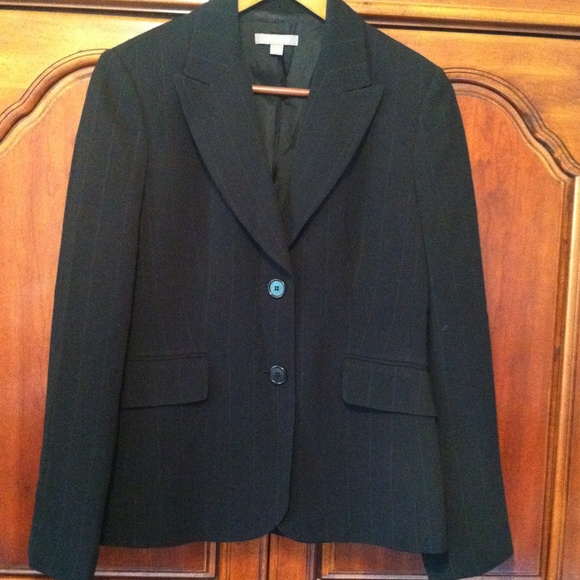 Ann Taylor black pinstripe jacket