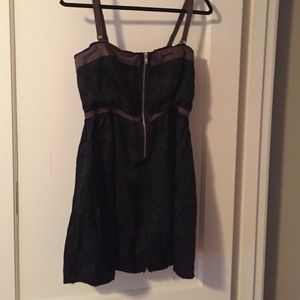 Black zipper front free people dress