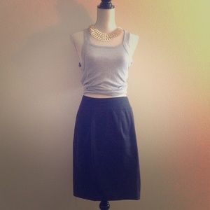 ELLEN TRACY CHARCOAL GREY PENCIL SKIRT