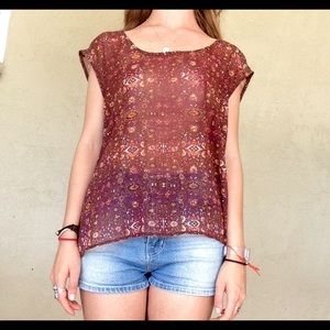 Sheer high / low top