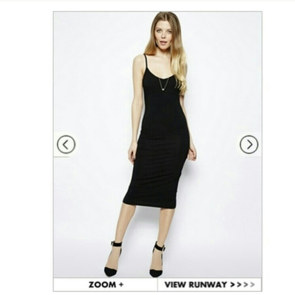 Asos Black Midi Dress