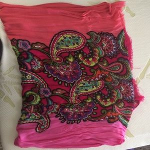 Vera Bradley Pink Swirls soft front scarf