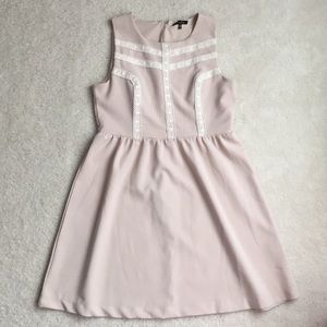 Beige Lace A-Line Dress