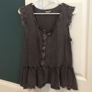 Grey Urban Outfitters peplum top