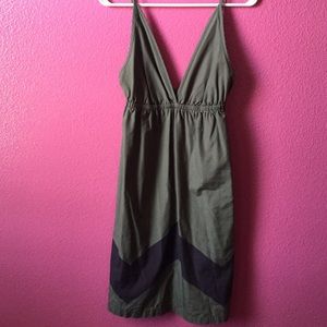 Rvca dress with purple chevron stripe on bottom