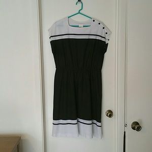 Vintage contrast polka dot dress