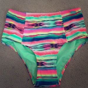High waisted swim bottoms