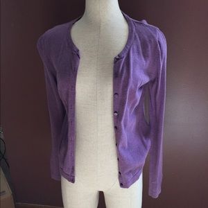 Purple cardigan