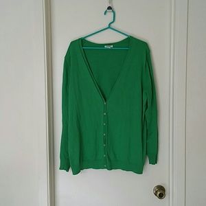 Green slouchy cardigan