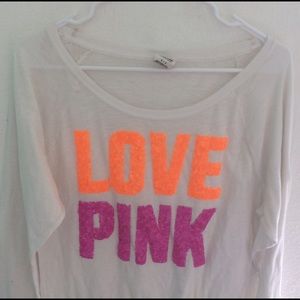 White PINK long sleeve