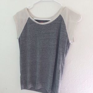 White and grey muscle tee