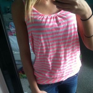 Missimo Supply Neon Pink Striped Tank XS