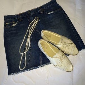 Peep Toe Loafer (9.5) Beige w/moon pie yellow sole