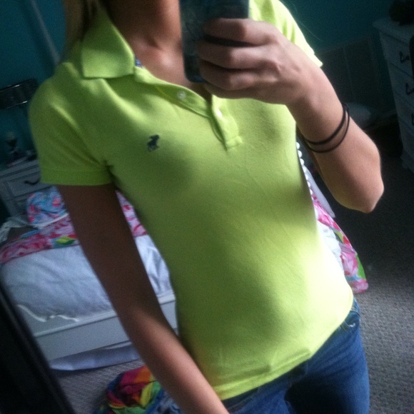 Abercrombie Lime Green Polo Size Small - Picture 2 of 2