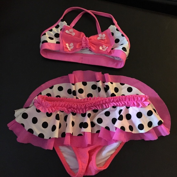Polka dot toddler bikini