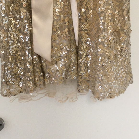 Strapless Gold Sequin Dress - Picture 4 of 4