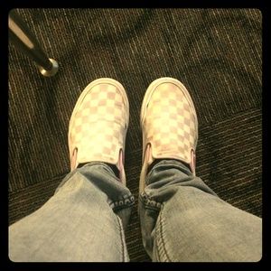 Pink checkered vans