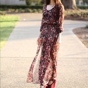 HM chiffon flower dress