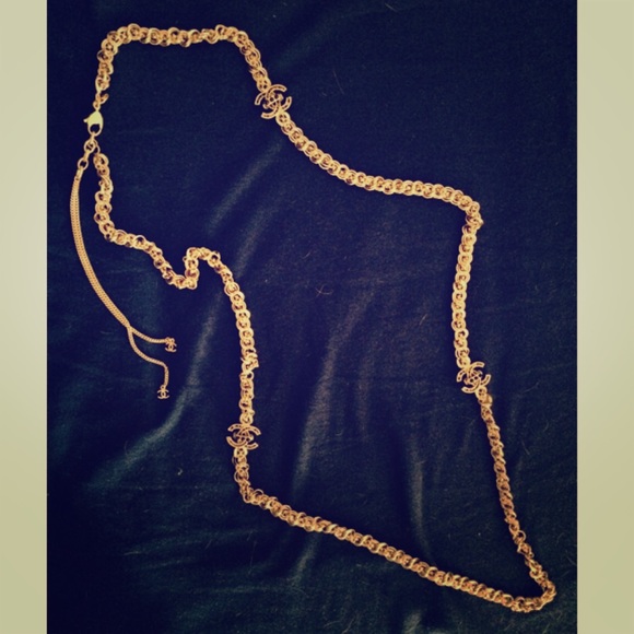 Certified Chanel gold belt chain/body chain
