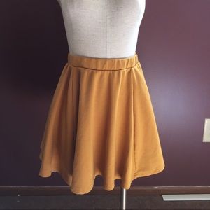 Mustard skater skirt