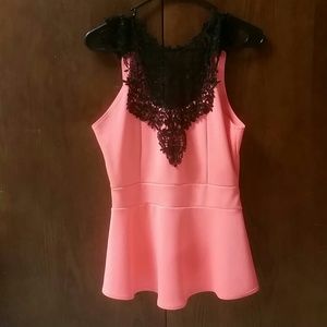 Neon Peplum Top