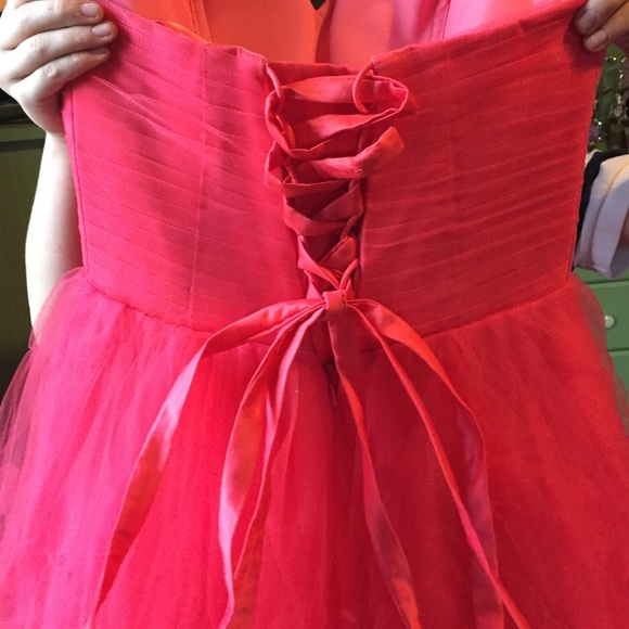 Dark peach colored homecoming dress - Picture 2 of 4