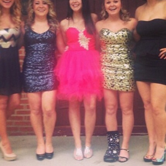 Dark peach colored homecoming dress - Picture 4 of 4