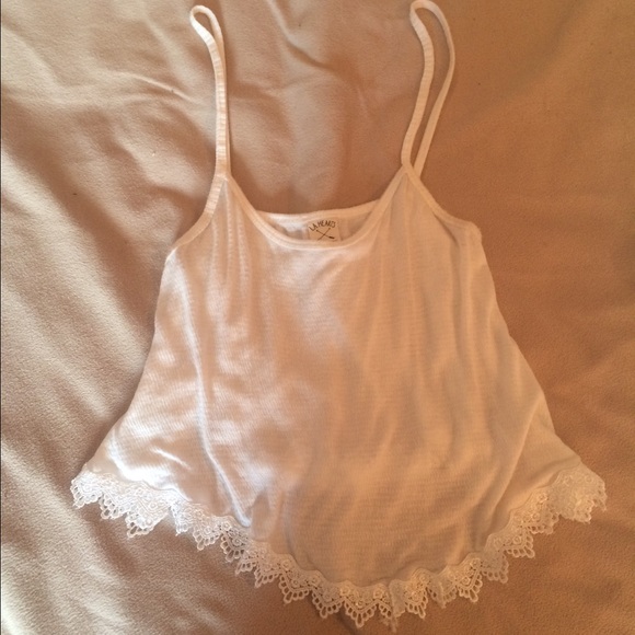 White frill festival or coachella top