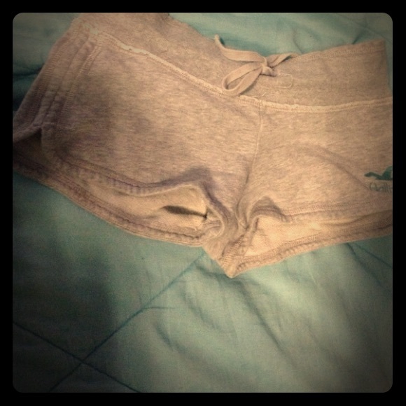 Gray sweatpant shorts