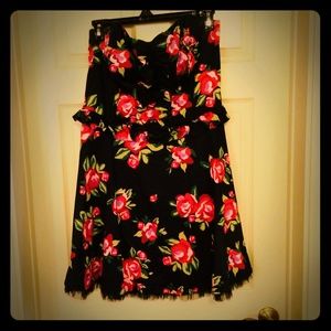 TORRID FLORAL CORSET FORMAL DRESS PINUP